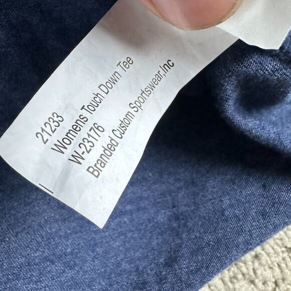 Xavier Musketeers Shirt Womens Extra Large NIKE Touch Down Tee Blue White V Neck - Picture 6 of 10